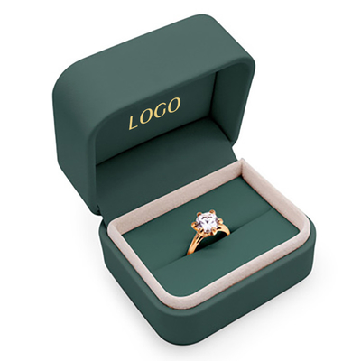 蝶番のネックレスのイヤリングの結婚指輪のブレスレットのビロードの宝石箱の贅沢な包装